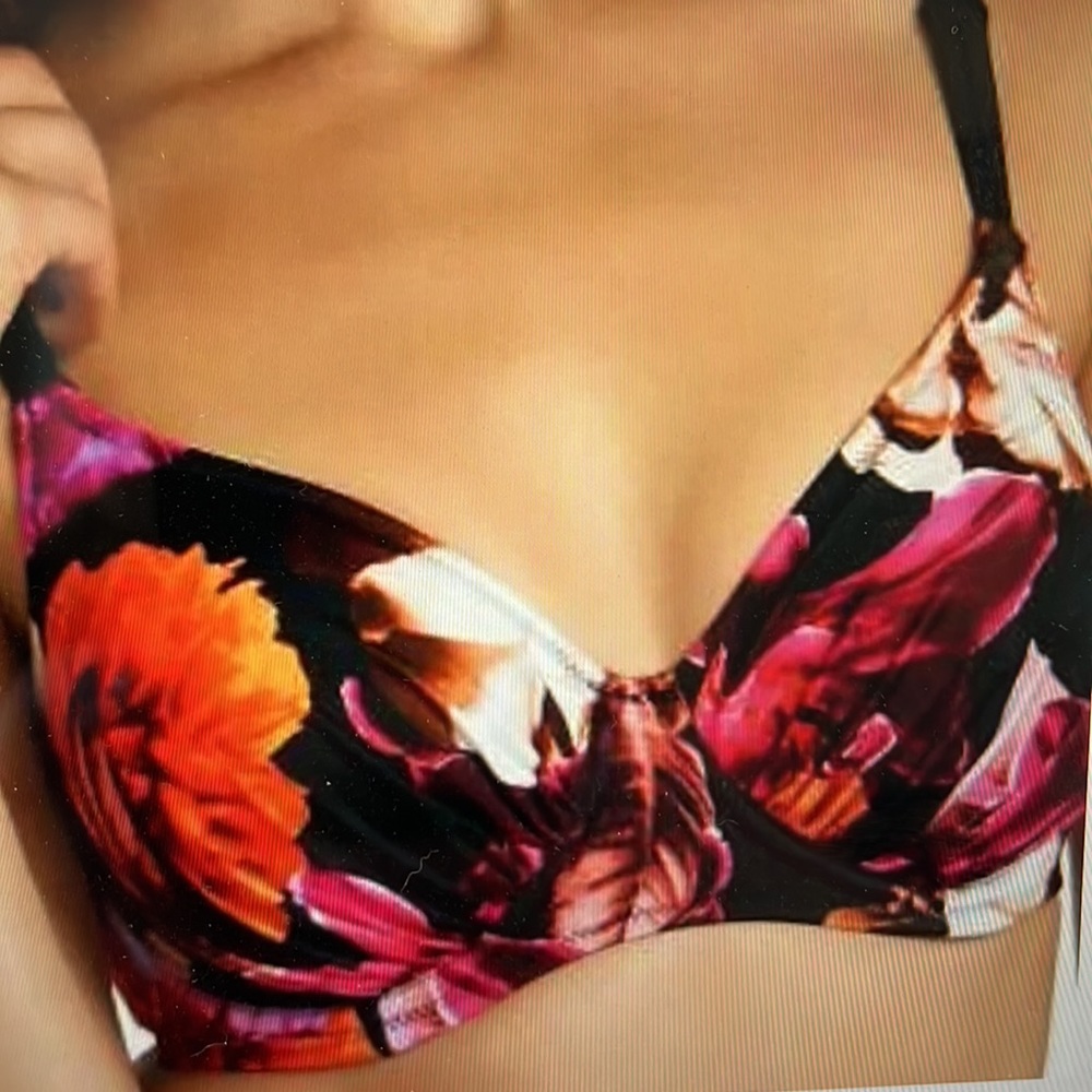 Fantasie Ecuador Underwire Bikini Top Floral U.S. 32E